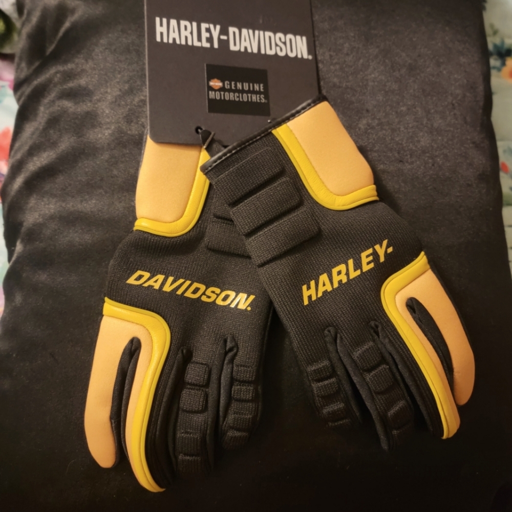 Harley Davidson women's leather riding gloves.